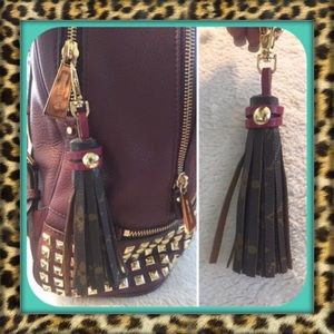 👑Beautiful Leather Tassel Key Ring/Purse Charm